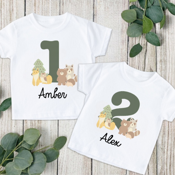 Woodland Friends: Birthday T Shirts