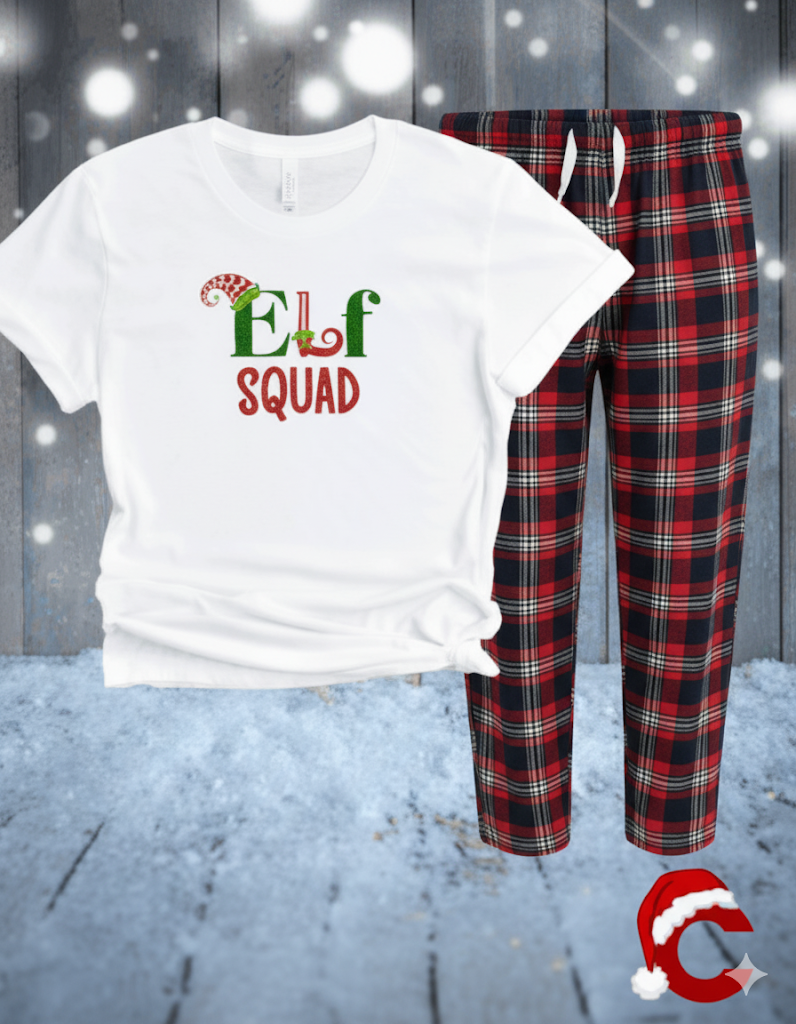 Elf Squad family christmas pyjamas 4 Elf family christmas pyjamas
