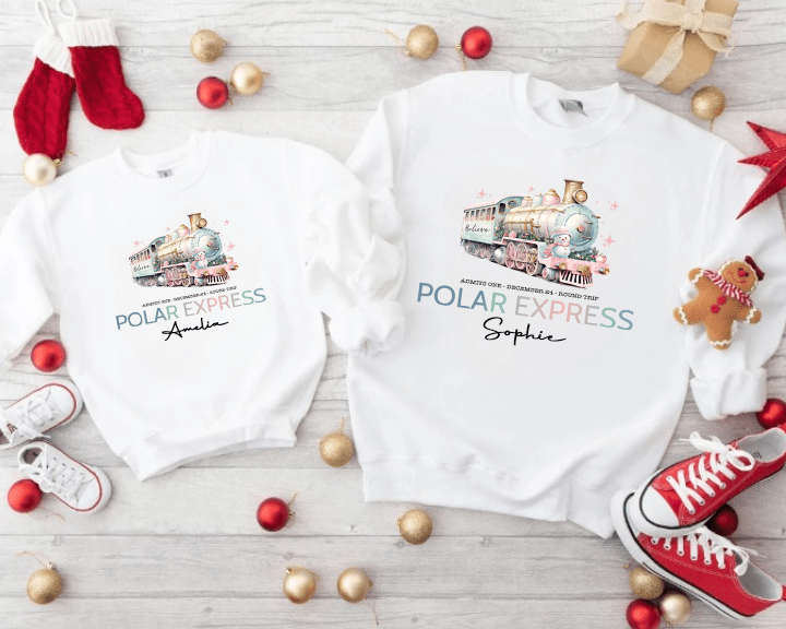 Polar Express matching Sweatshirts 2 Polar Express matching Sweatshirts - Image 2