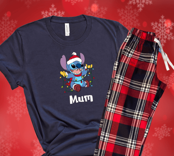 Stitch Christmas pyjamas 3 Stitch Christmas pjs