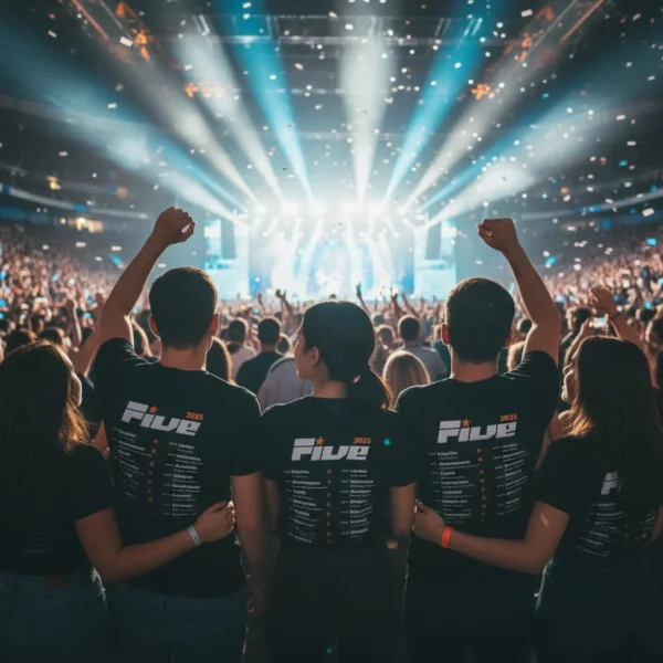 Five Tshirt - Keep On Moving Tour 2025 - Five T Shirts 12 Five T-Shirt – Keep On Moving Tour 2025