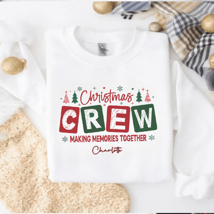 Personalised Christmas Crew Sweatshirts 3 Personalised Christmas Crew Sweatshirts - Image 3