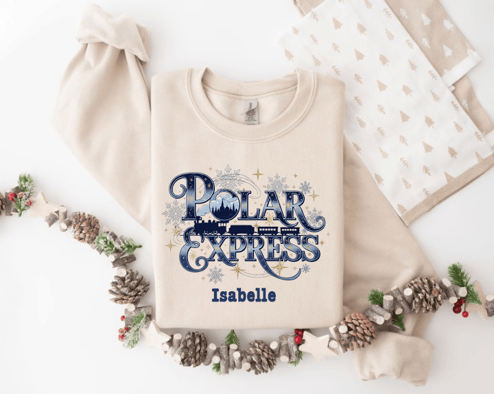 Personalised Polar Express Sweatshirts 2 Personalised Polar Express Sweatshirts - Image 2