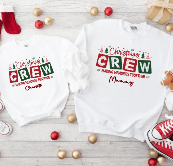 Personalised Christmas Crew Sweatshirts