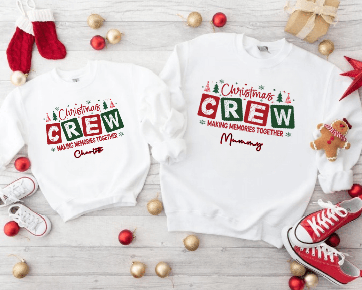 Personalised Christmas Crew Sweatshirts 1 Personalised Christmas Crew Sweatshirts