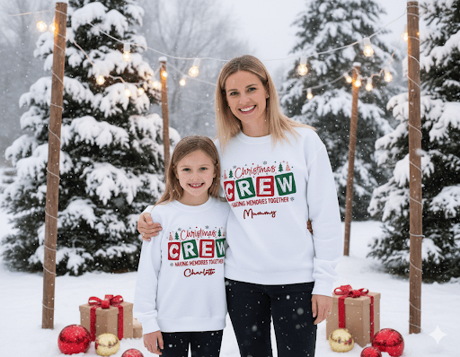 Personalised Christmas Crew Sweatshirts 5 Personalised Christmas Crew Sweatshirts - Image 5