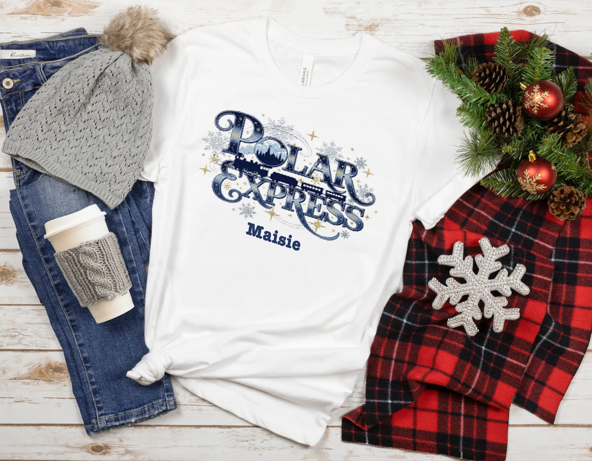 Personalised Polar Express Matching Family Pyjamas 4 Personalised Polar Express Matching Family Pyjamas - Image 4